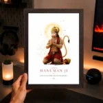 Lord Hanuman Ji A4 Size (8x12) Aesthetic Poster Frame for Door, Wall & Pooja Room - Image 4