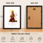 Lord Hanuman Ji A4 Size (8x12) Aesthetic Poster Frame for Door, Wall & Pooja Room - Image 6