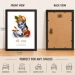 Lord krishna with cow A4 Size (8×12) Aesthetic Poster Frame for Door, Wall & Pooja Room - Image 6