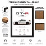 JDM Nissan GTR R35 Aesthetic A4 (Size) 8*12 inch Wall Art | Decor Poster Frame for Bedroom, Living Room & Office - Image 3