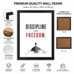 Discipline photo frames for wall - motivational quotes frames - poster with frame - Discipline poster for Room decor - Quotes walls frames - (8 X 12 inches) A4 Size (Discipline equals freedom) - Image 3
