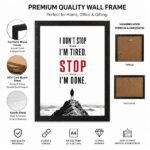 Discipline photo frames for wall – motivational quotes frames – poster with frame – Discipline poster for Room decor – Quotes walls frames – (8 X 12 inches) A4 Size (I don’t stop when I’m tired. I stop when I’m done.) - Image 3