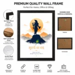 Krishna A4 Size (8×12) Aesthetic Poster Frame for Wall, Door,Pregnant Women,Living Room & Pooja Room - Image 3