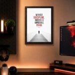 Discipline photo frames for wall – motivational quotes frames – poster with frame – Discipline poster for Room decor – Quotes walls frames – (8 X 12 inches) A4 Size (Without discipline, success is impossible, period) - Image 2