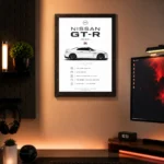 JDM Nissan GTR R35 Aesthetic A4 (Size) 8*12 inch Wall Art | Decor Poster Frame for Bedroom, Living Room & Office - Image 2