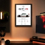JDM Nissan GTR R35 Aesthetic A4 (Size) 8*12 inch Wall Art | Decor Poster Frame for Bedroom, Living Room & Office - Image 2