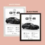 JDM Nissan GTR R35 Aesthetic A4 (Size) 8*12 inch Wall Art | Poster Frame for Bedroom, Living Room & Office - Image 5