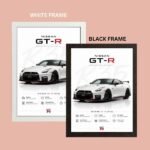 JDM Nissan GTR R35 Aesthetic A4 (Size) 8*12 inch Wall Art | Decor Poster Frame for Bedroom, Living Room & Office - Image 4