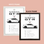 JDM Nissan GTR R35 Aesthetic A4 (Size) 8*12 inch Wall Art | Decor Poster Frame for Bedroom, Living Room & Office - Image 5