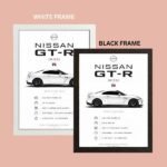 JDM Nissan GTR R35 Aesthetic A4 (Size) 8*12 inch Wall Art | Decor Poster Frame for Bedroom, Living Room & Office - Image 5