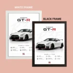 JDM Nissan GTR R35 Aesthetic A4 (Size) 8*12 inch Wall Art | Decor Poster Frame for Bedroom, Living Room & Office - Image 5