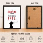 Discipline photo frames for wall – motivational quotes frames – poster with frame – Discipline poster for Room decor – Quotes walls frames – (8 X 12 inches) A4 Size (To discipline your mind is to set yourself free). - Image 6