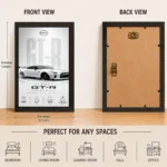 JDM Nissan GTR R35 Aesthetic A4 8*12inch Wall Art | Poster Frame for Bedroom, Living Room, Office & Hall - Image 6