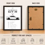 JDM Nissan GTR R35 Aesthetic A4 (Size) 8*12 inch Wall Art | Decor Poster Frame for Bedroom, Living Room & Office - Image 6