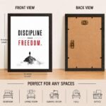 Discipline photo frames for wall - motivational quotes frames - poster with frame - Discipline poster for Room decor - Quotes walls frames - (8 X 12 inches) A4 Size (Discipline equals freedom) - Image 6